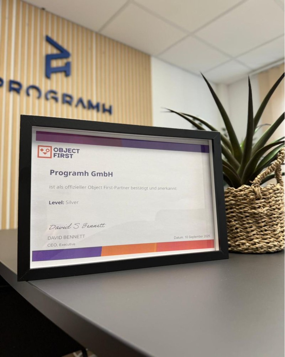 Object First Silver Partner: Programh setzt auf Ootbi für sichere Veeam Backups